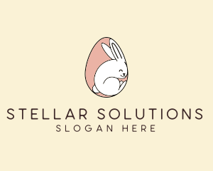 Egg Bunny Rabbit logo design