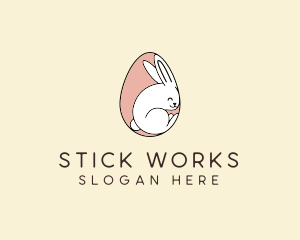 Egg Bunny Rabbit logo design