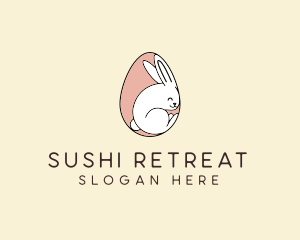 Egg Bunny Rabbit logo design