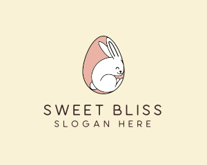 Egg Bunny Rabbit logo design