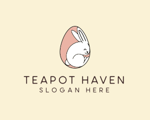 Egg Bunny Rabbit logo design