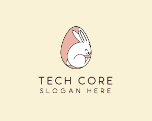 Egg Bunny Rabbit logo design