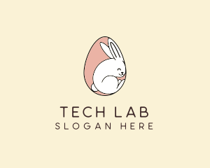 Egg Bunny Rabbit logo design