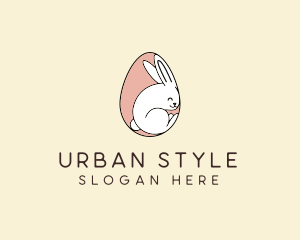 Egg Bunny Rabbit logo design