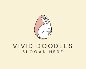 Egg Bunny Rabbit logo design