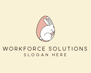 Egg Bunny Rabbit logo design