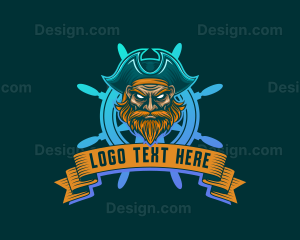 Maritime Pirate Captain Logo