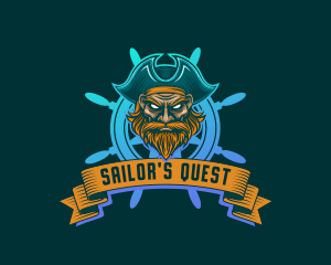 Maritime Pirate Captain logo design