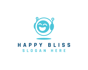 Happy Face Robot logo design