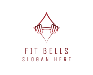 Fitness Gym Barbell logo design