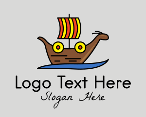 Ancient Viking Warship  Logo