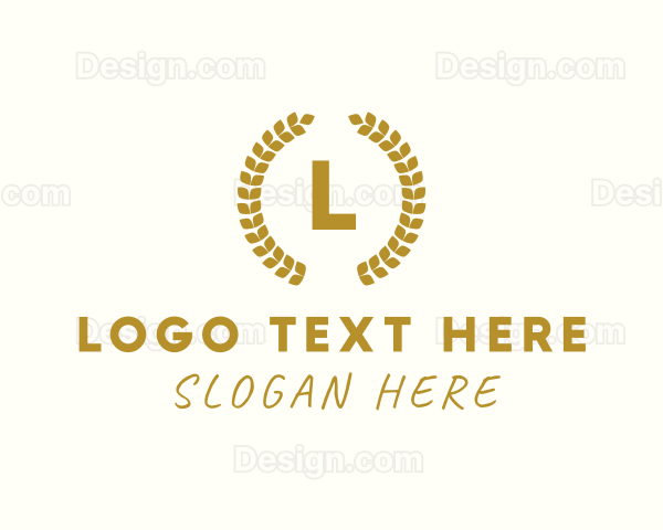 Geometric Laurel Wreath Logo