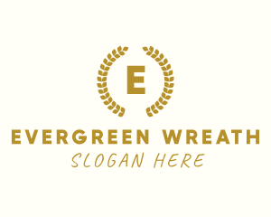 Geometric Laurel Wreath logo design