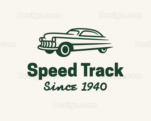 Green Vintage Car Logo