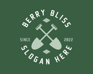 Gardener Landscaping Shovel logo design