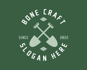 Gardener Landscaping Shovel logo design