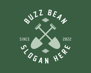 Gardener Landscaping Shovel logo design