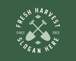 Gardener Landscaping Shovel logo design