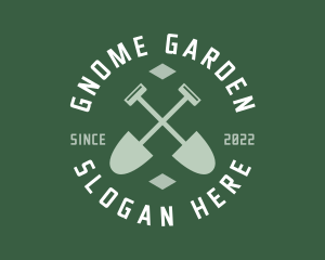 Gardener Landscaping Shovel logo design