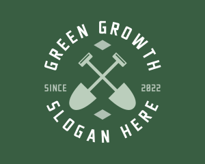 Gardener Landscaping Shovel logo design