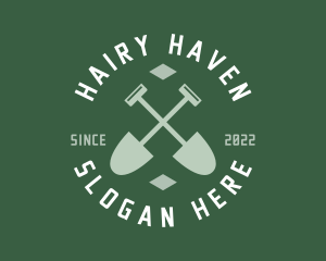 Gardener Landscaping Shovel logo design