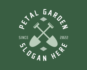 Gardener Landscaping Shovel logo design