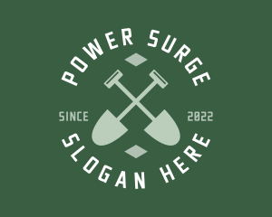 Gardener Landscaping Shovel logo design