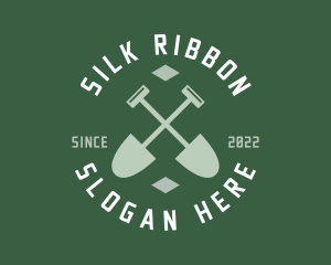 Gardener Landscaping Shovel logo design