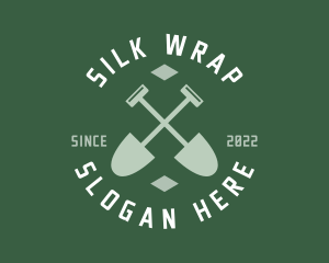 Gardener Landscaping Shovel logo design