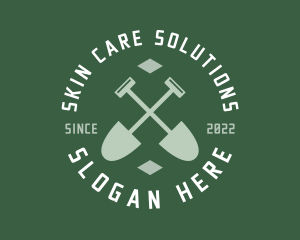 Gardener Landscaping Shovel logo design