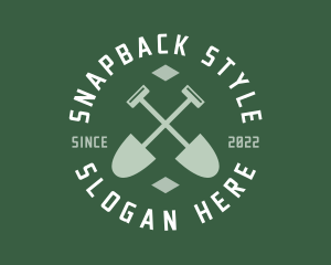 Gardener Landscaping Shovel logo design