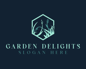 Grass Garden Landscaping logo design