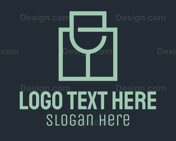 Wine Glass Square Logo