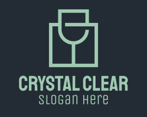 Wine Glass Square logo design