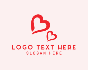 Loyalty - Heart Pair Couple logo design