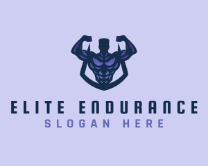 Fitness Man Bodybuilder logo design