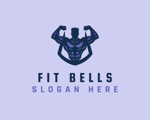 Fitness Man Bodybuilder logo design