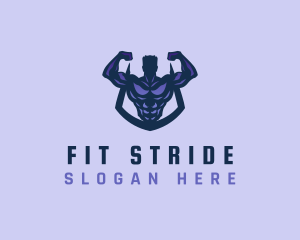 Fitness Man Bodybuilder logo design