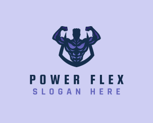 Fitness Man Bodybuilder logo design