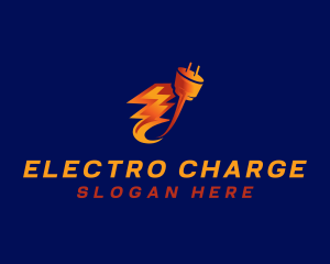 Electric Plug Lightning logo design