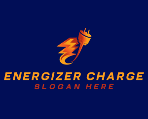 Electric Plug Lightning logo design