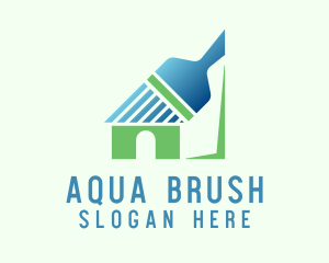 Home Renovation Paint Brush logo design