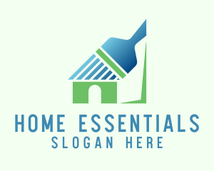 Home Renovation Paint Brush logo design