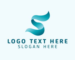 Elegant Ribbon Letter S  Logo