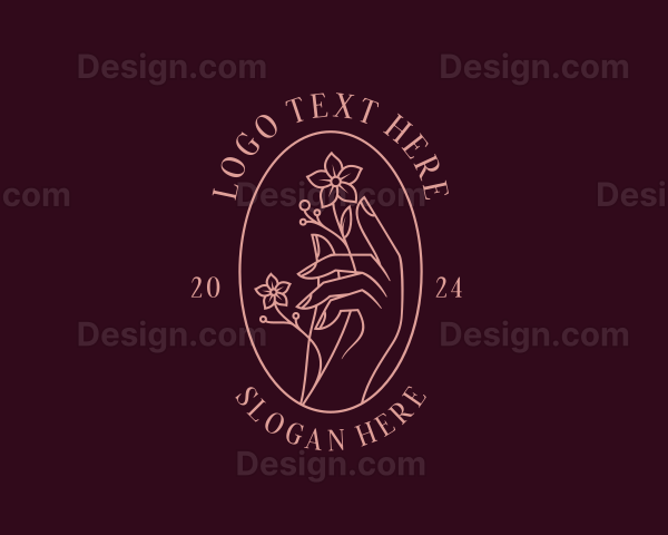 Artisanal Floral Hand Logo