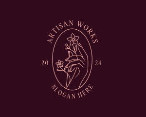 Artisanal Floral Hand logo design