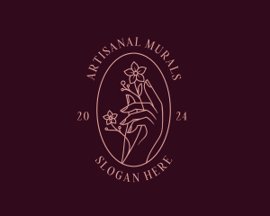 Artisanal Floral Hand logo design