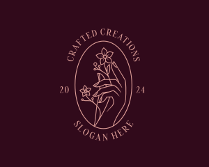 Artisanal Floral Hand logo design