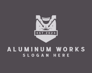 Welding Torch Metalwork logo design