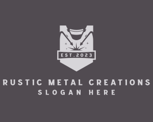 Welding Torch Metalwork logo design